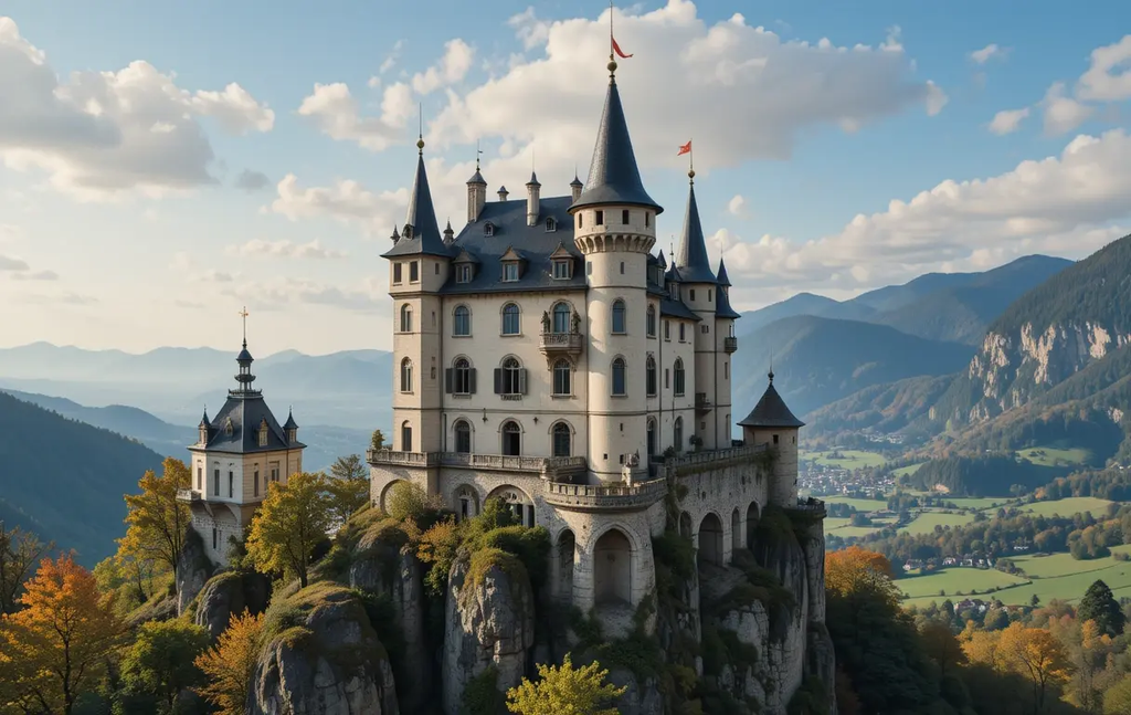 Charming Medieval Townscape My Store