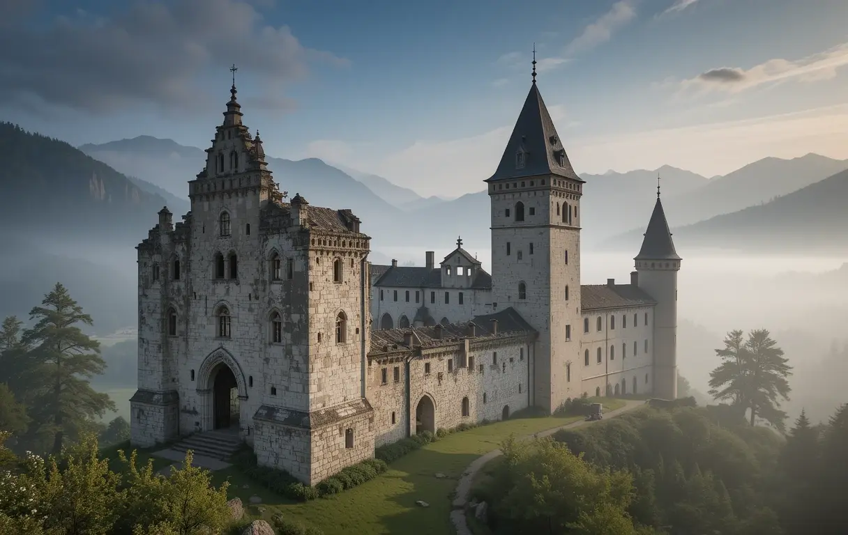 Charming Medieval Townscape My Store