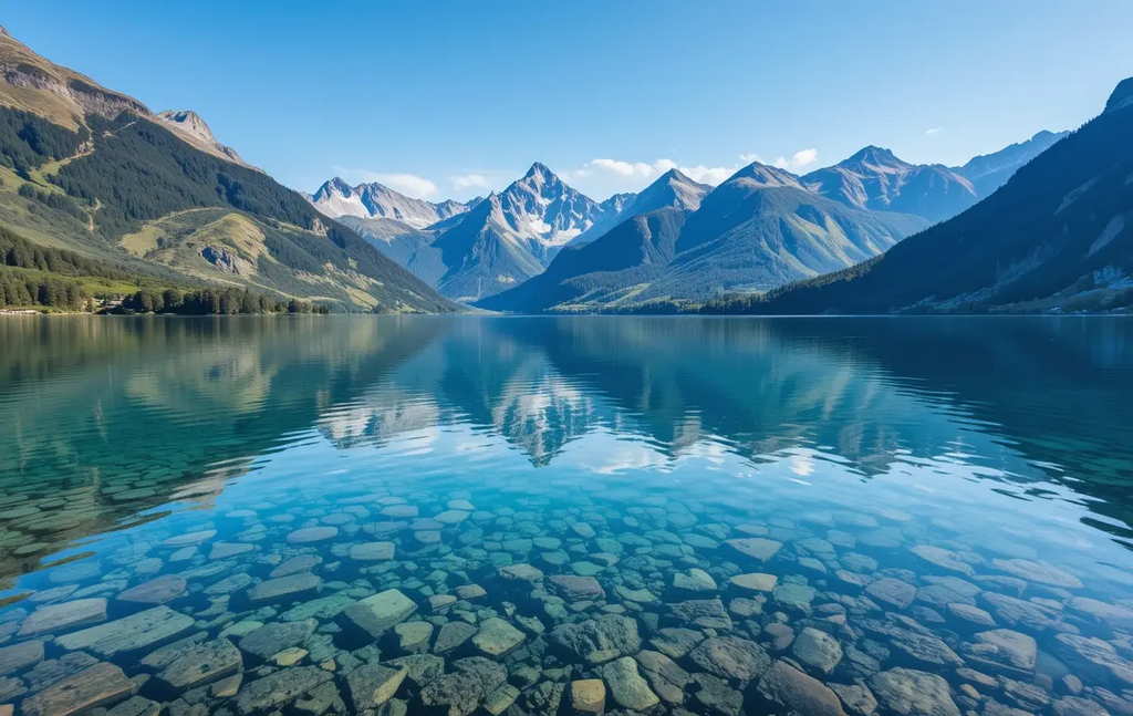 Serenity at Crystal Clear Mountain Lake My Store