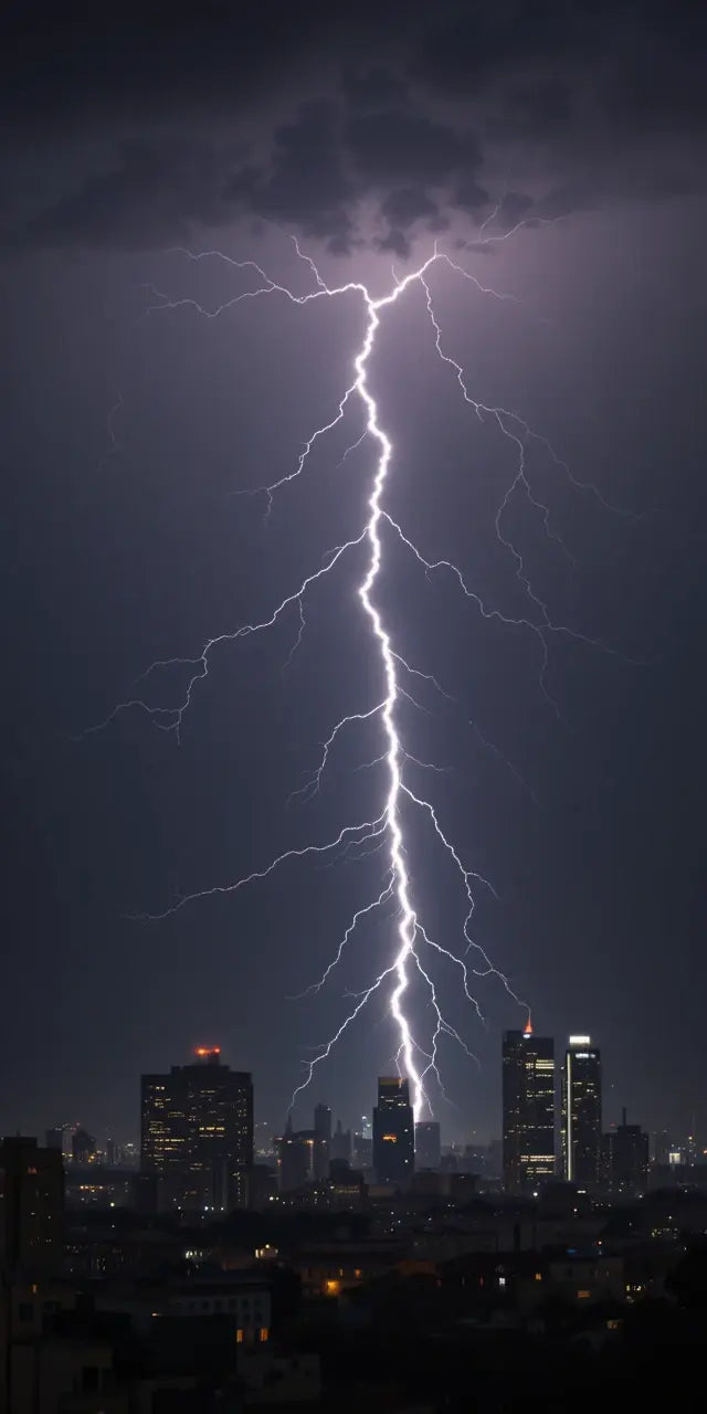 Cityscape with Lightning Storm My Store
