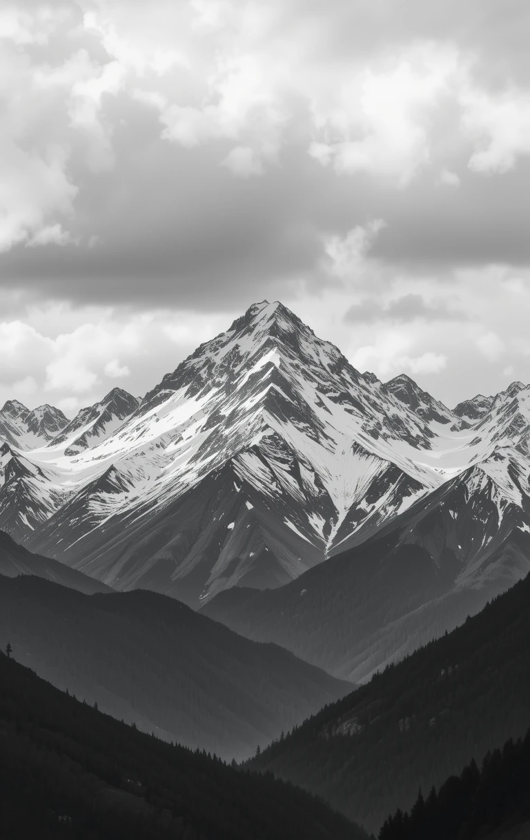 Snow-Capped Mountain Peak