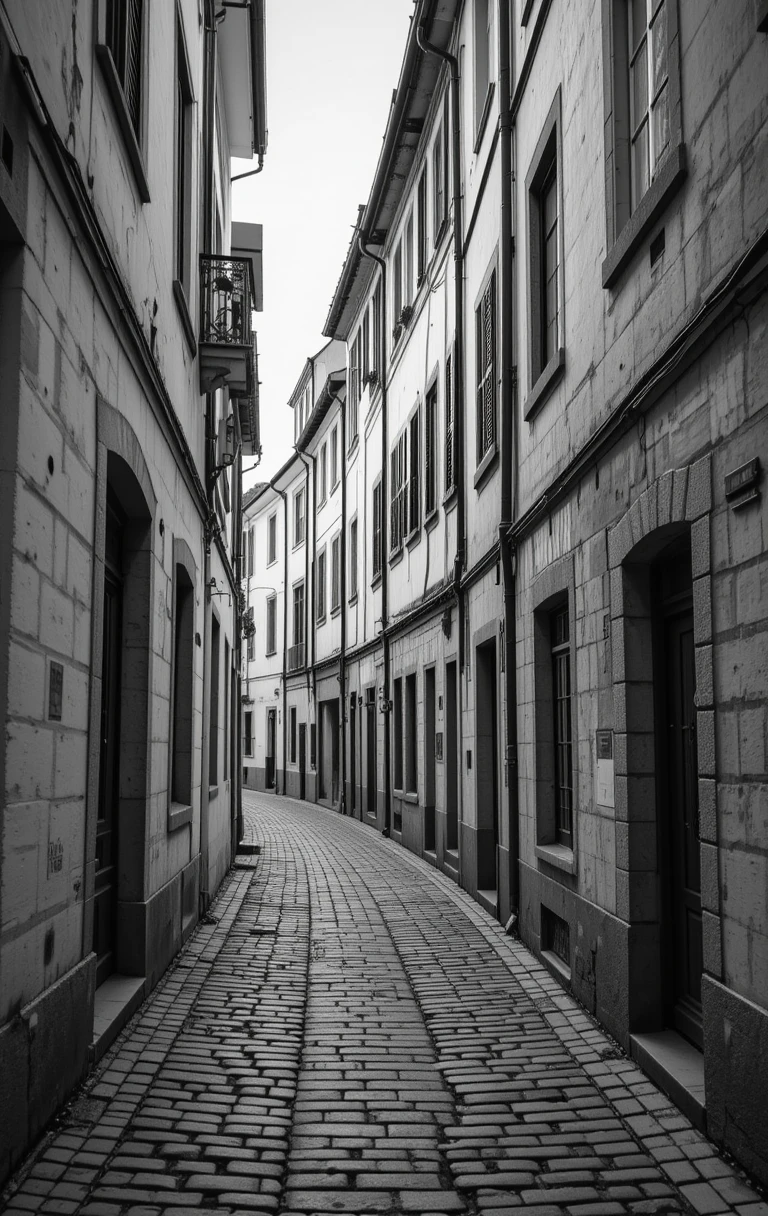 Empty Cobblestone Alley