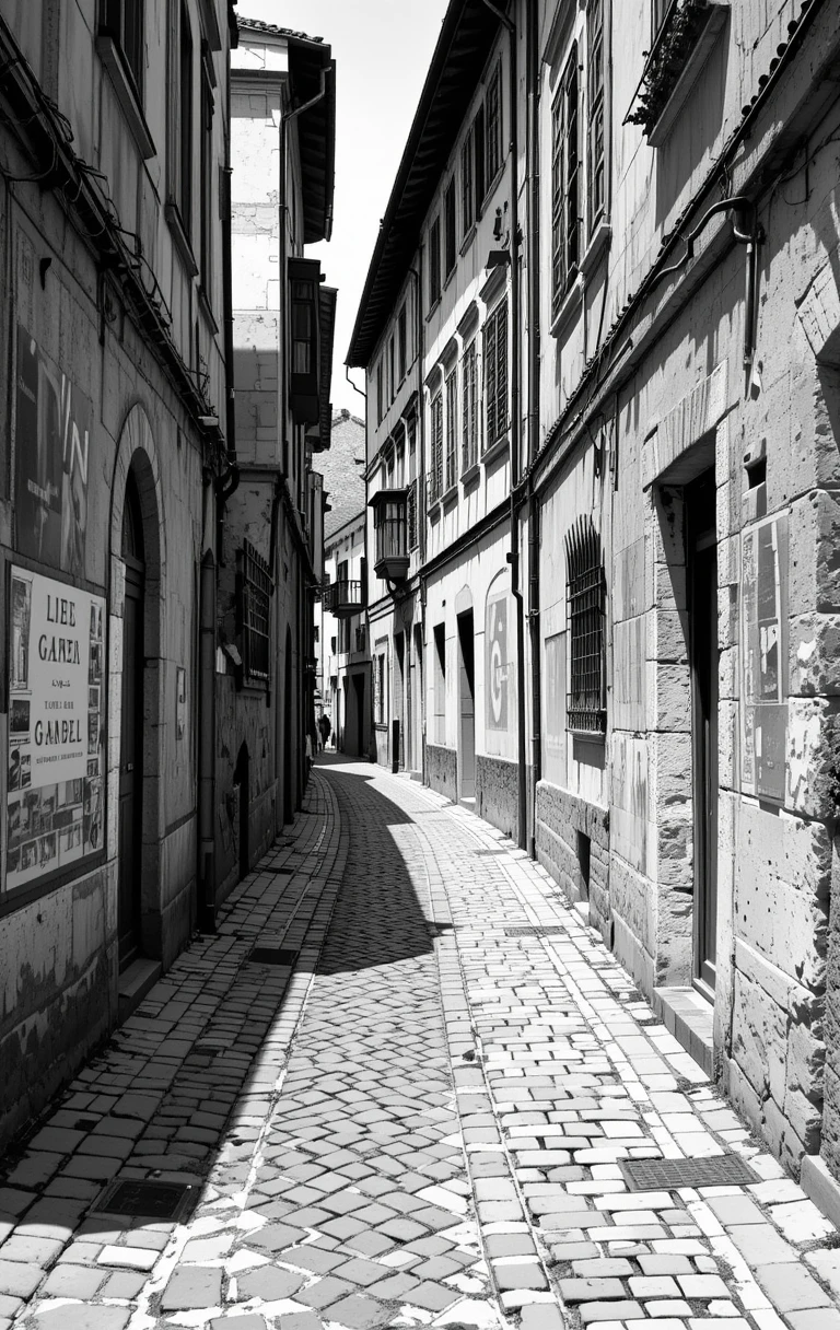 Empty Cobblestone Alley