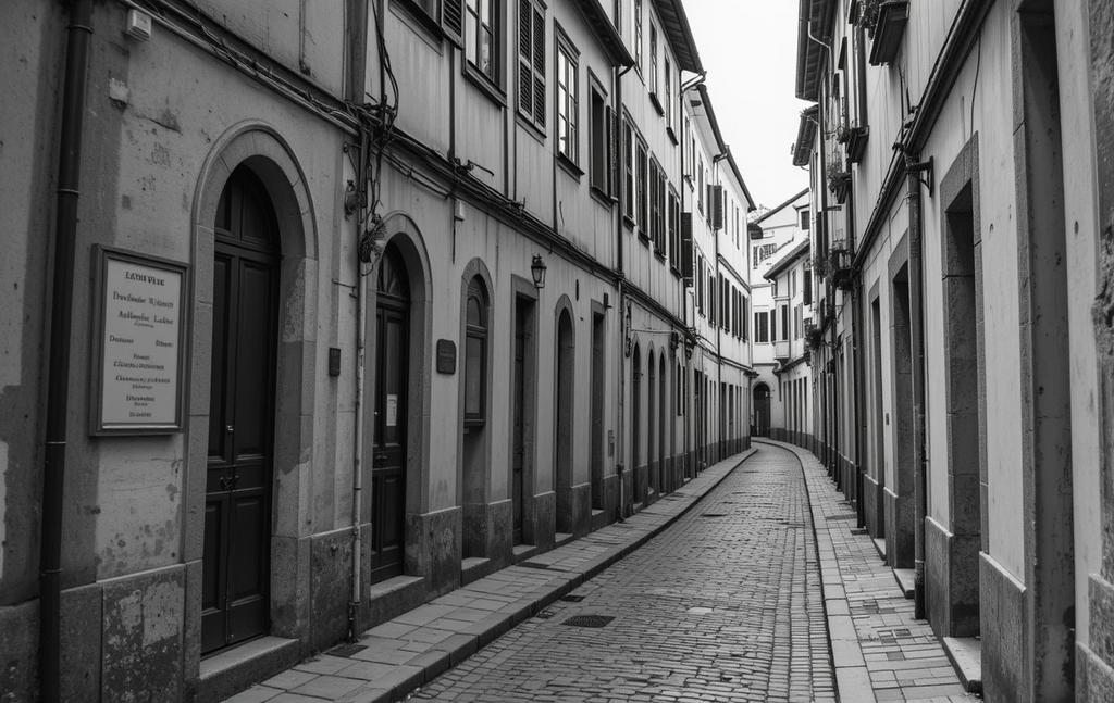 Empty Cobblestone Alley