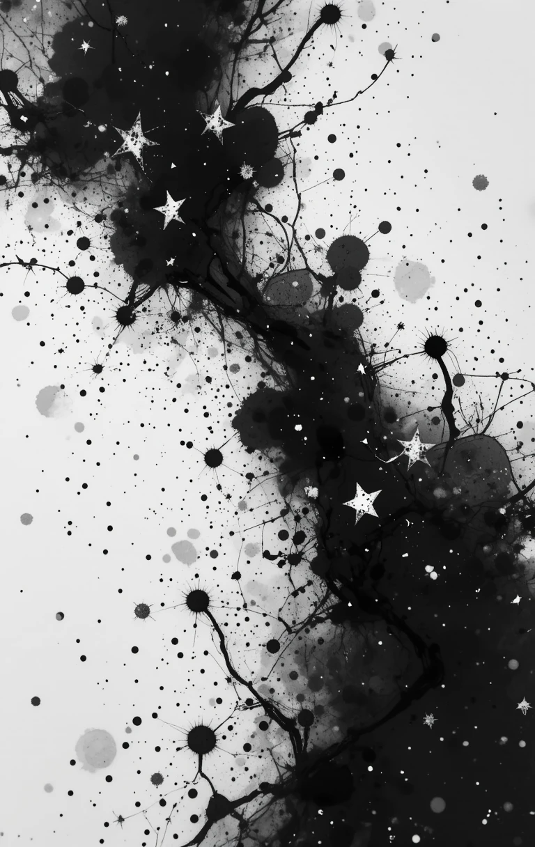 The radial black ink burst