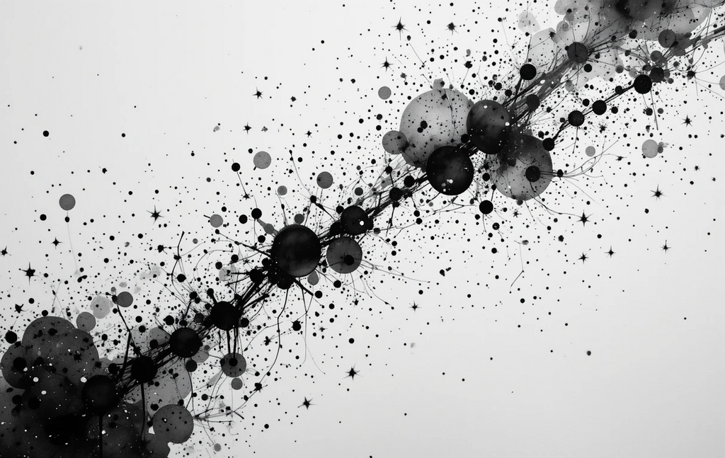 The radial black ink burst
