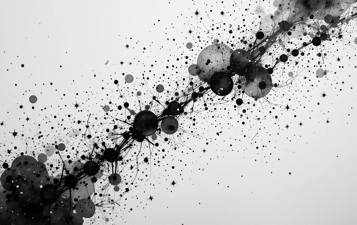The radial black ink burst