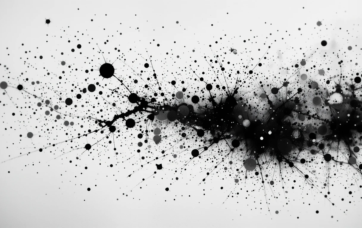 The radial black ink burst