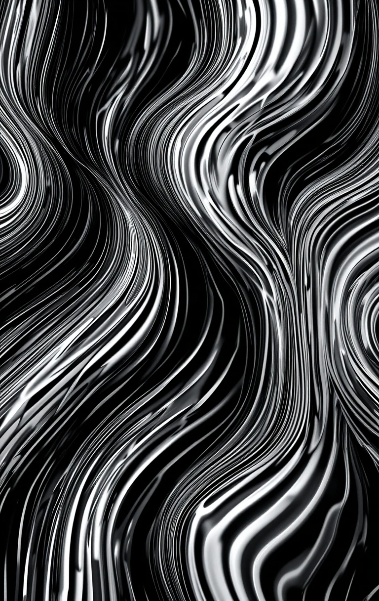 The interlocking dark rings with delicate threads.