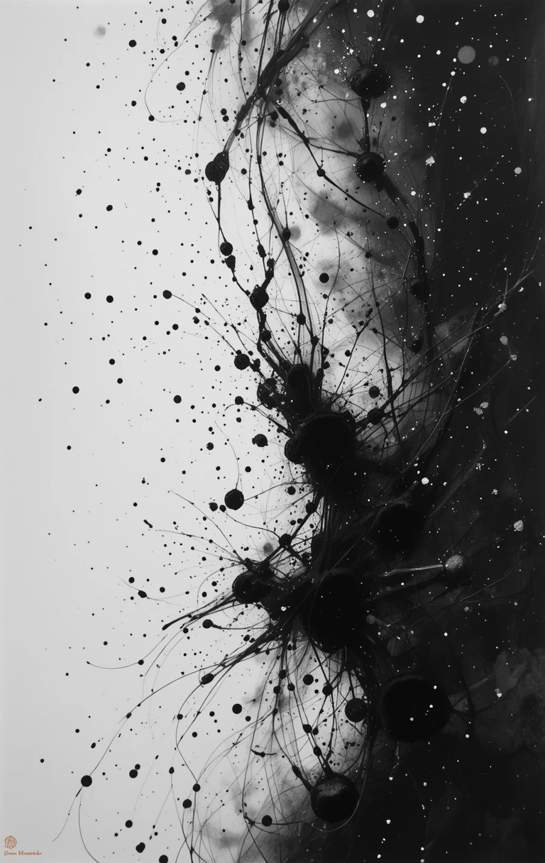 The radial black ink burst
