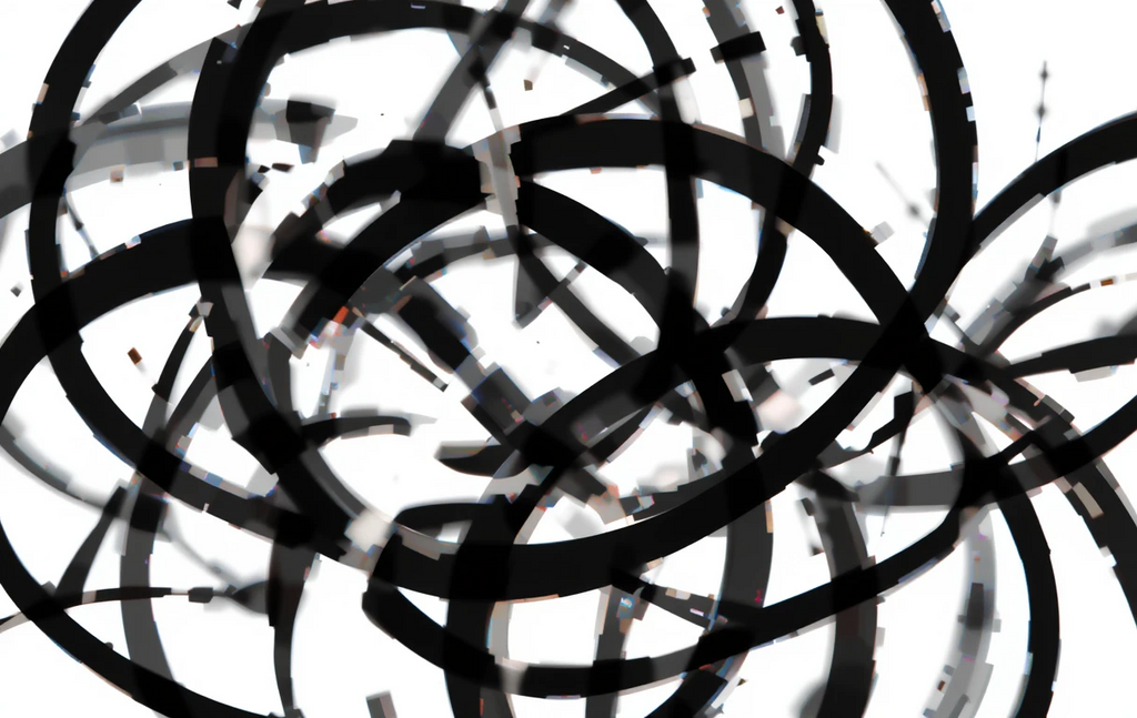 The hypnotic circular rings pulling toward a bright center
