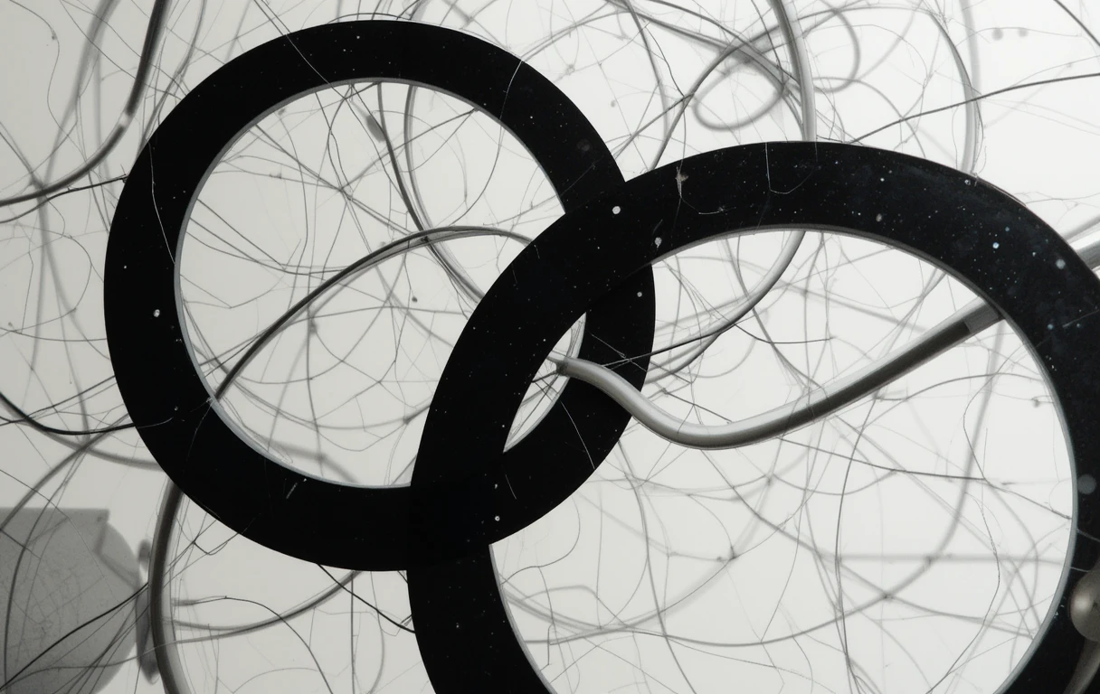 The hypnotic circular rings pulling toward a bright center