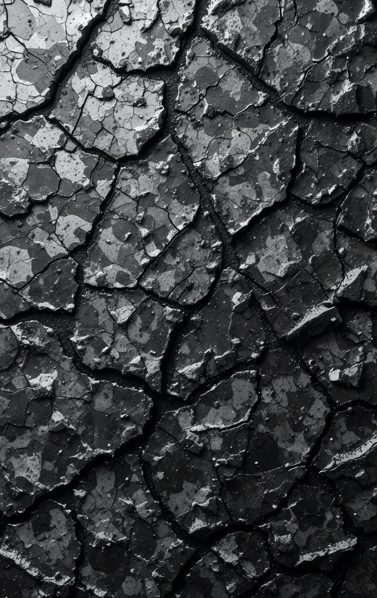 The dry, cracked ground texture