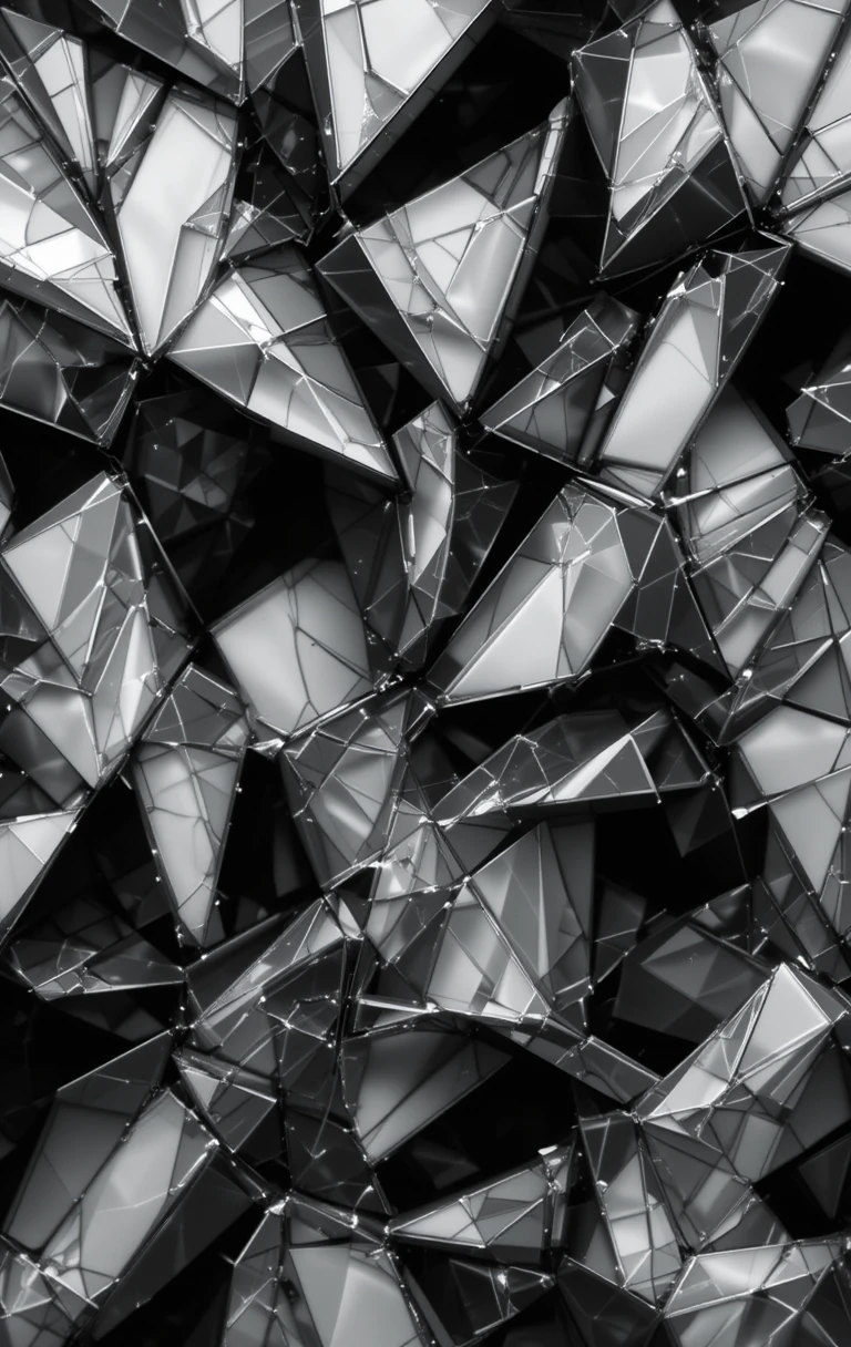 The broken glass/mirror fragments