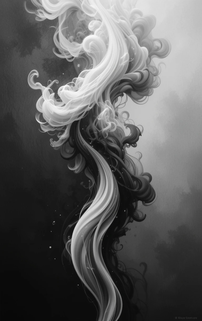 The swirling smoke forming a dragon-like shape