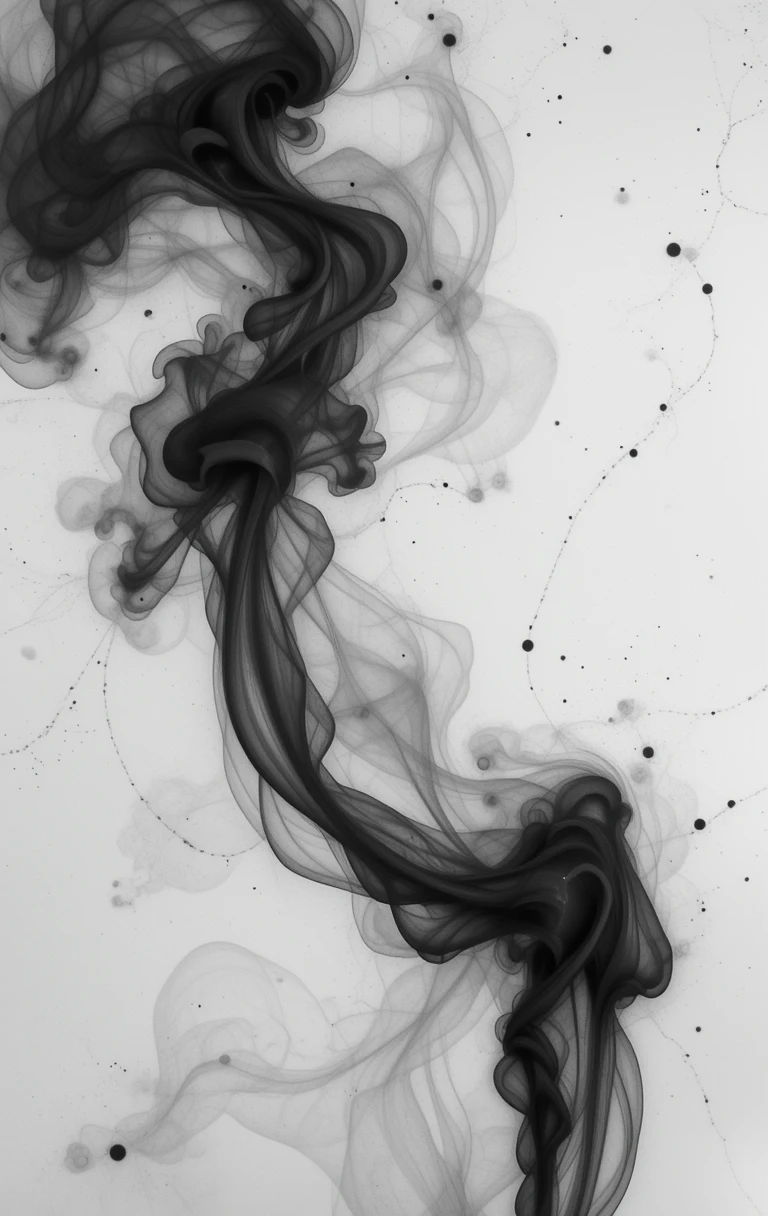 The swirling smoke forming a dragon-like shape