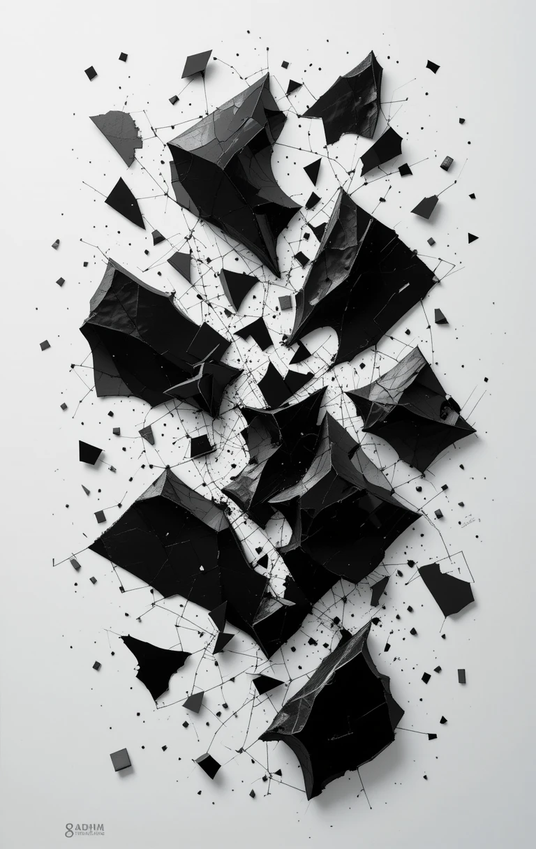 Diagonal crisscrossing black beamsIntersecting Shadows