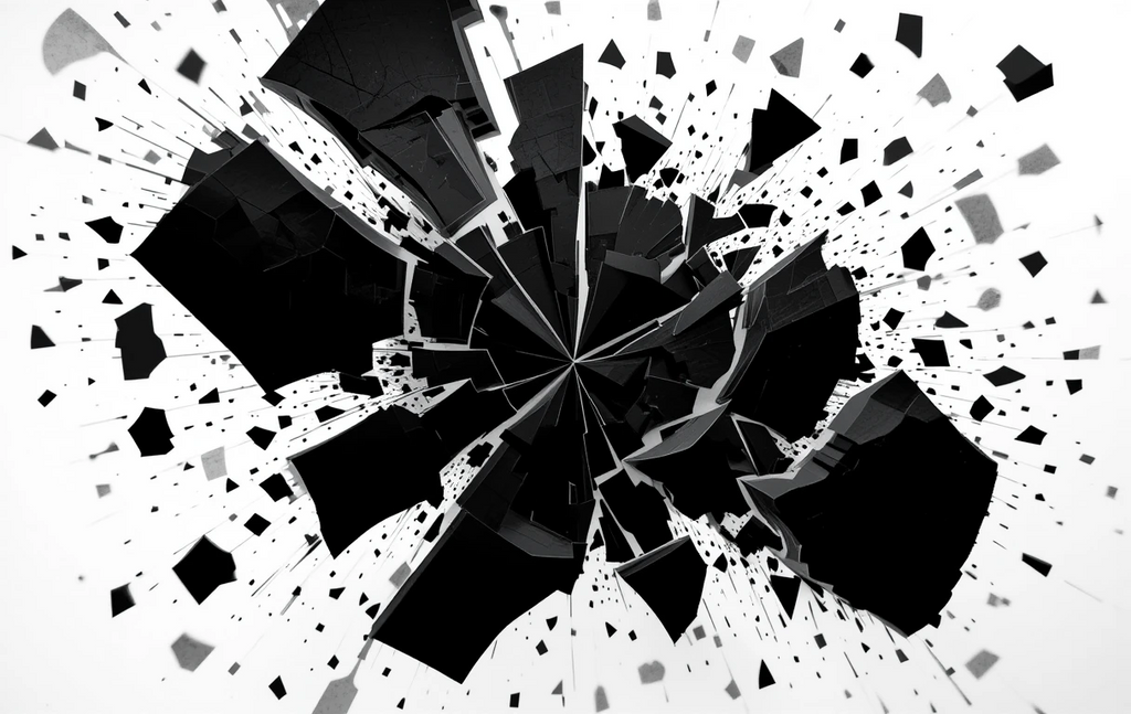 Diagonal crisscrossing black beamsIntersecting Shadows