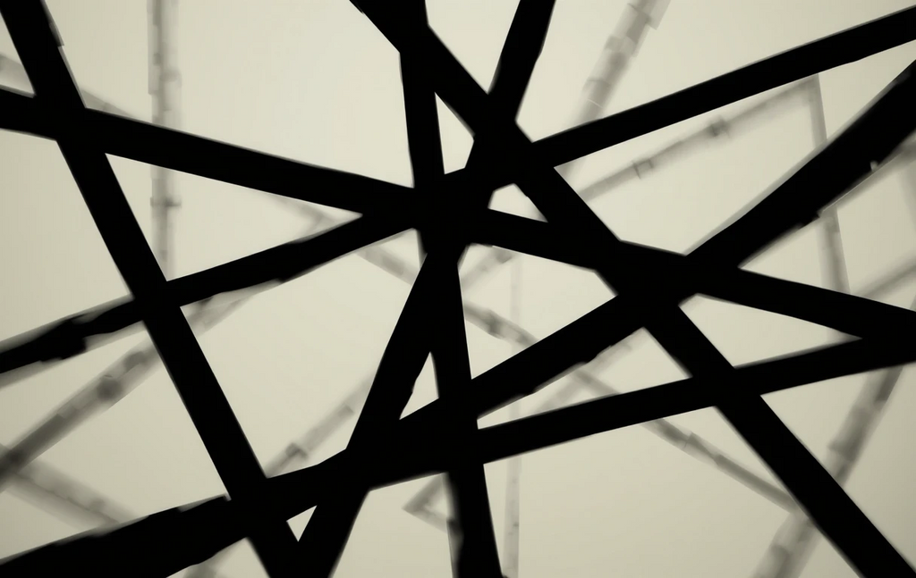 Polygonal low-poly gradient fade to blackMonochrome Facets