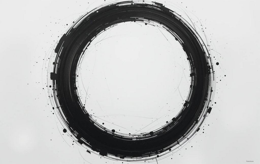Concentric thick black circular strokesEternal Orbit