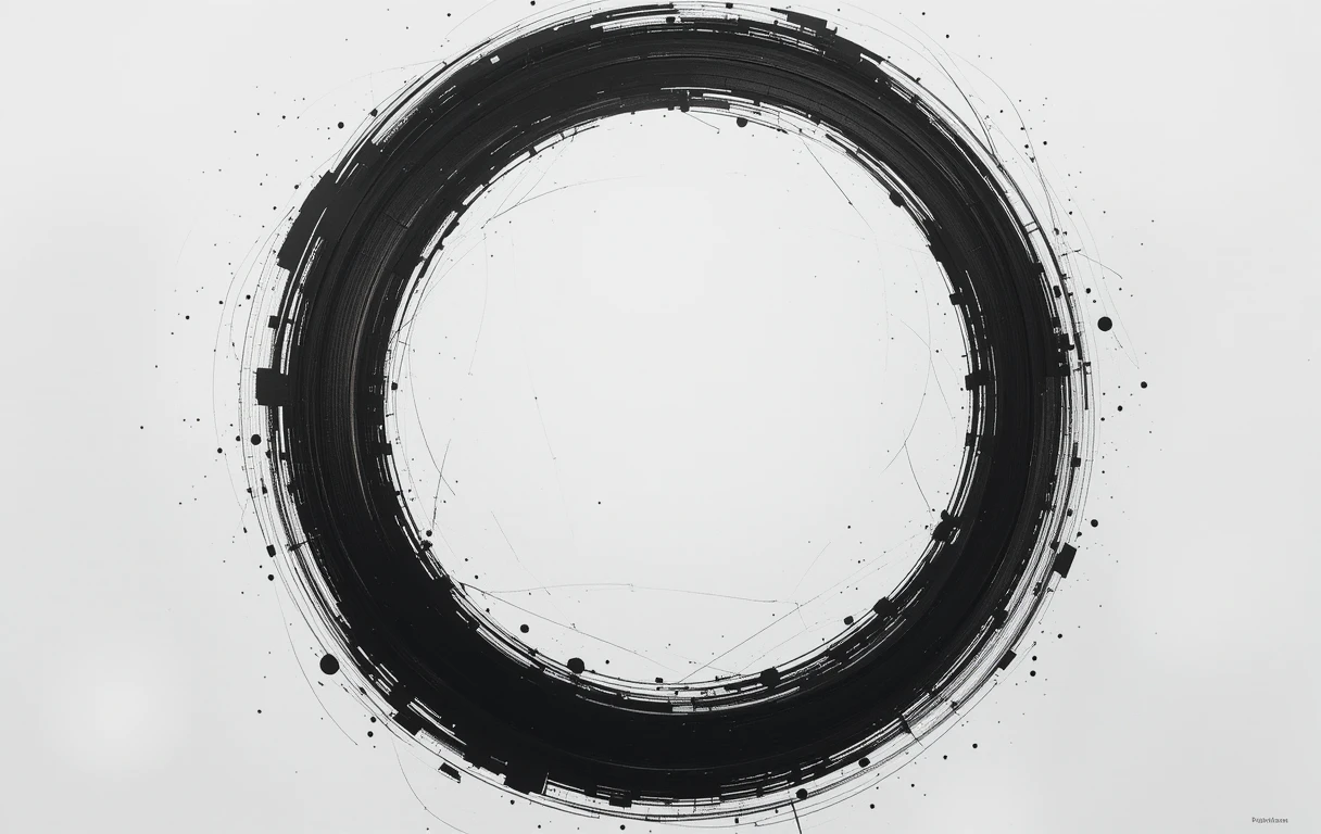 Concentric thick black circular strokesEternal Orbit