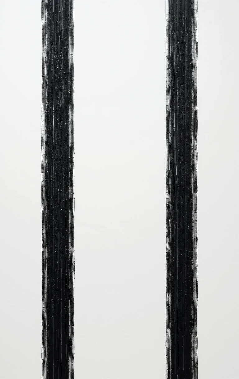 Two thick vertical black textured linesDual Abyss