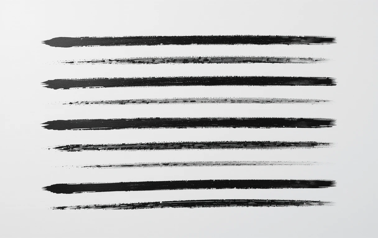 Horizontal black layered brushstrokes with splatters Outrenoir Horizon