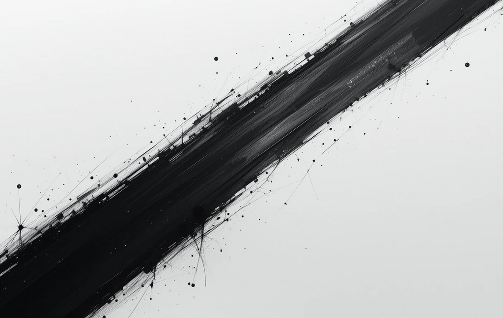 The explosive black paint splatter