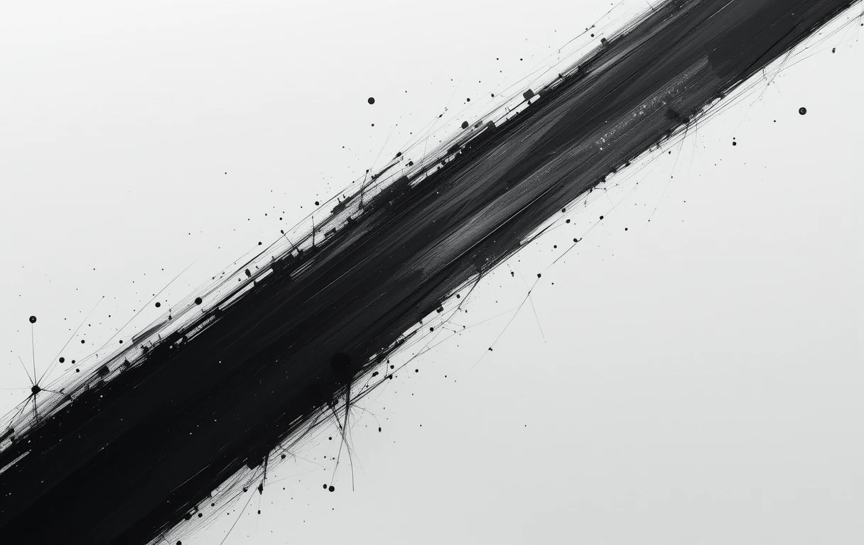 The explosive black paint splatter
