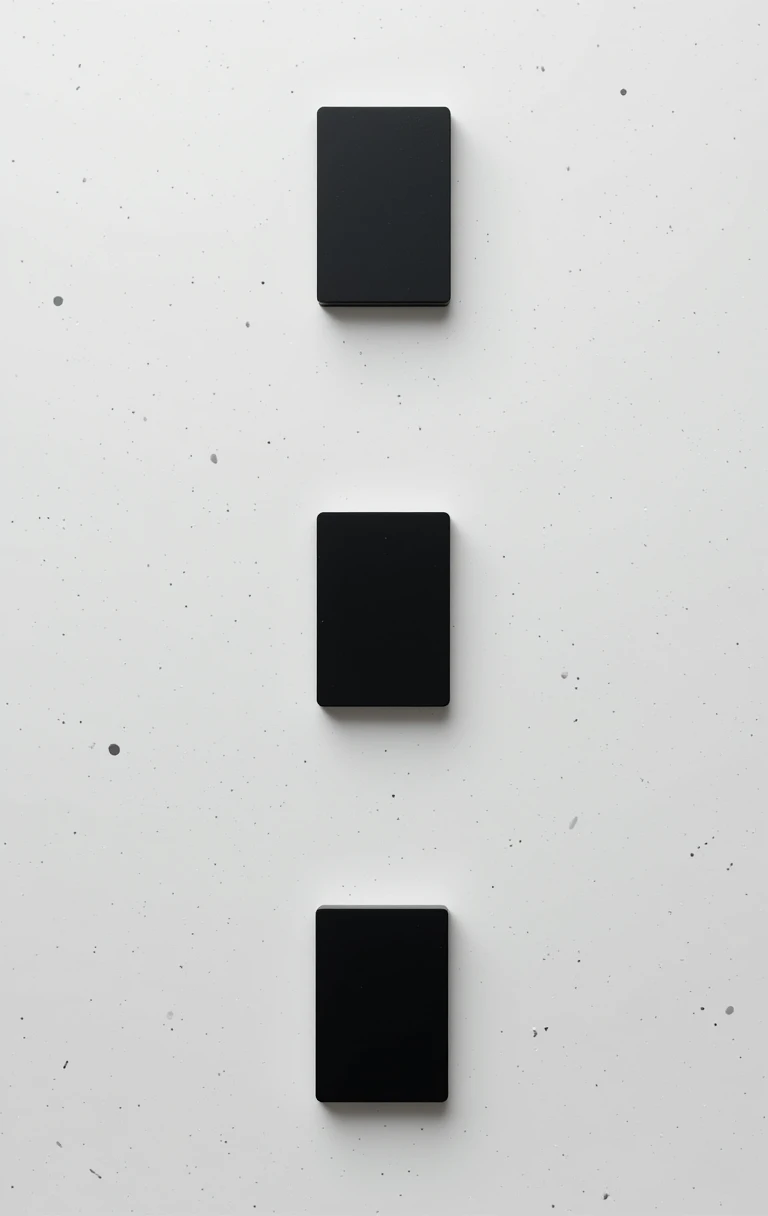 The framed piece with three small squares