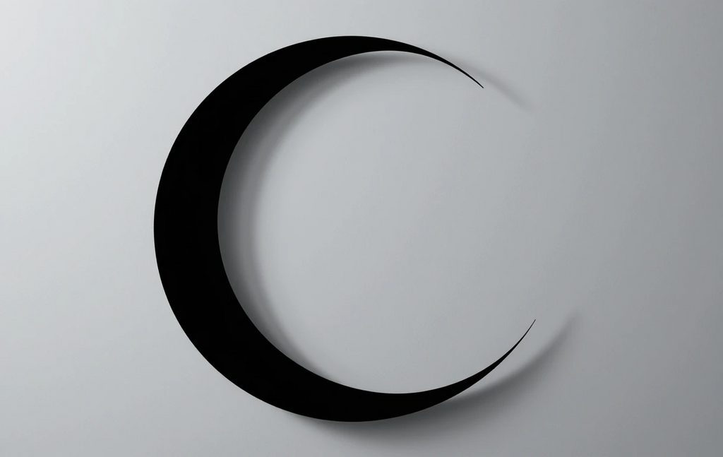 The shadowed crescent moon shape
