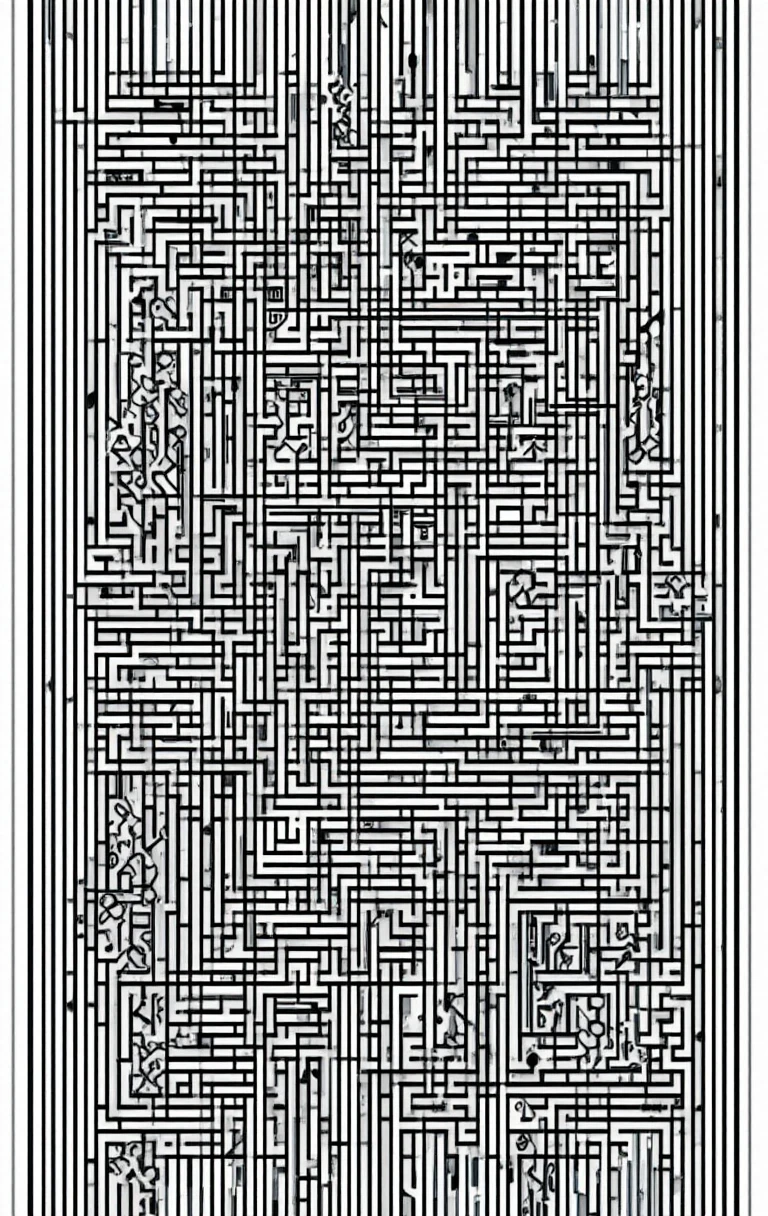 The complex 3D black maze