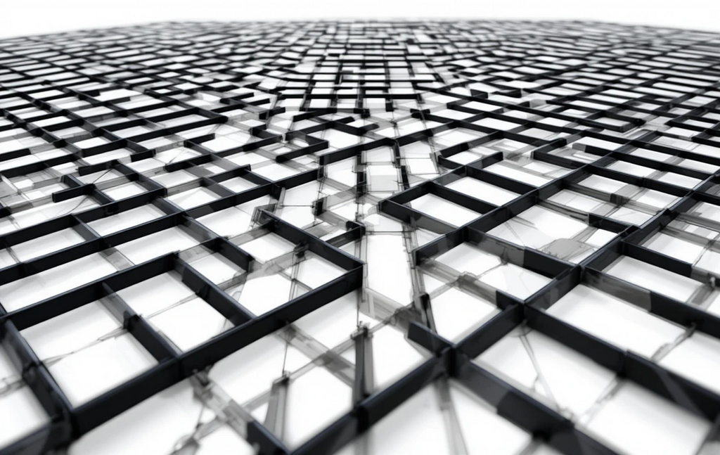 The complex 3D black maze
