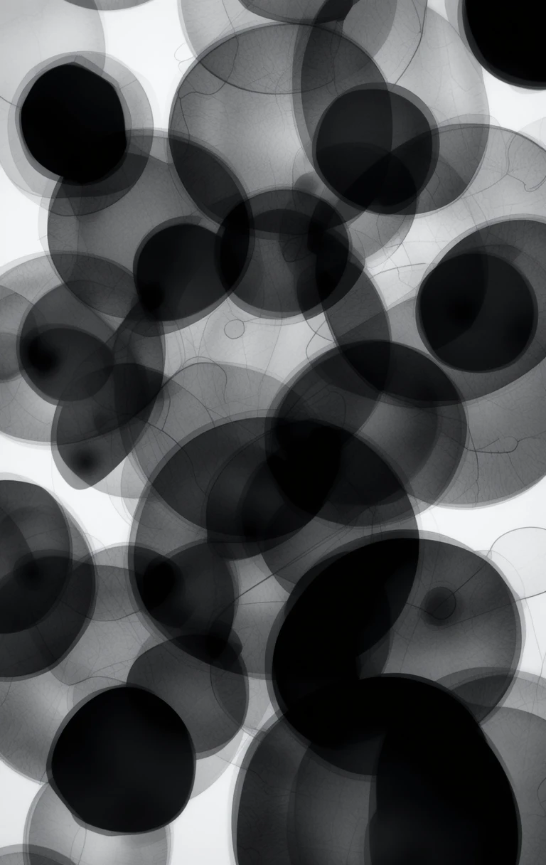 The overlapping translucent circles/bubbles