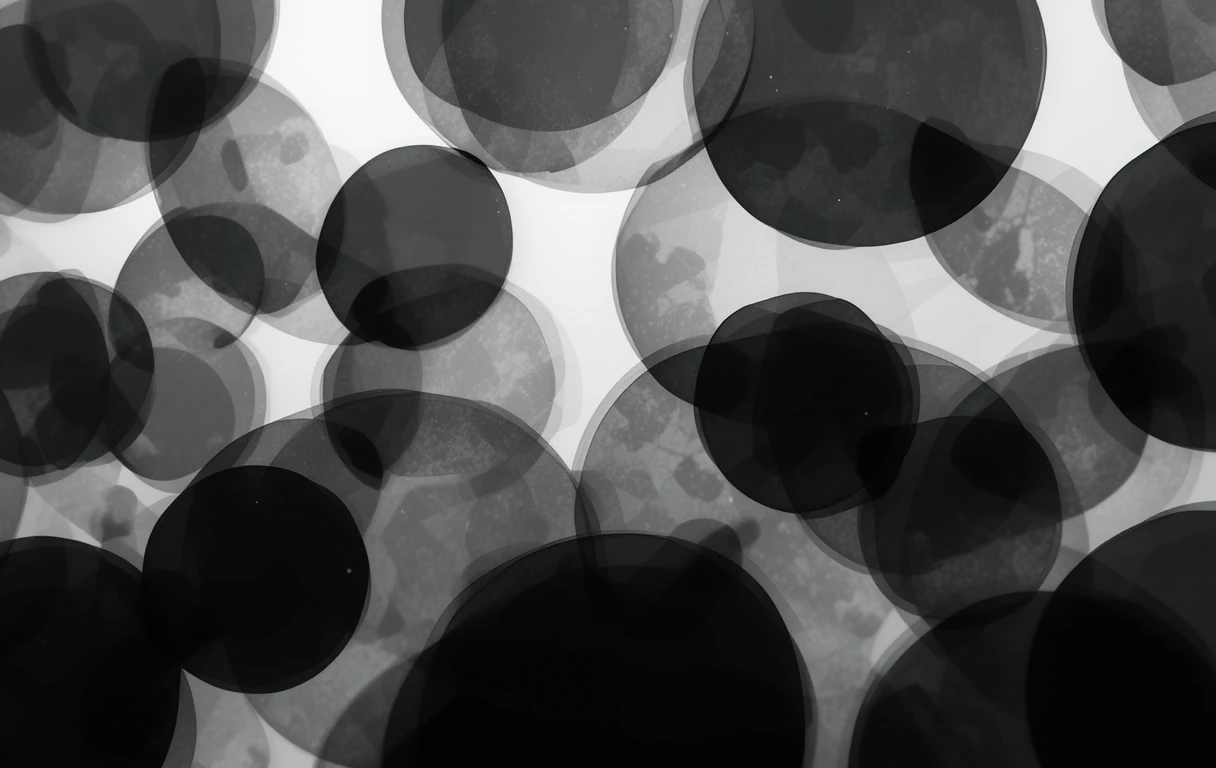 The overlapping translucent circles/bubbles