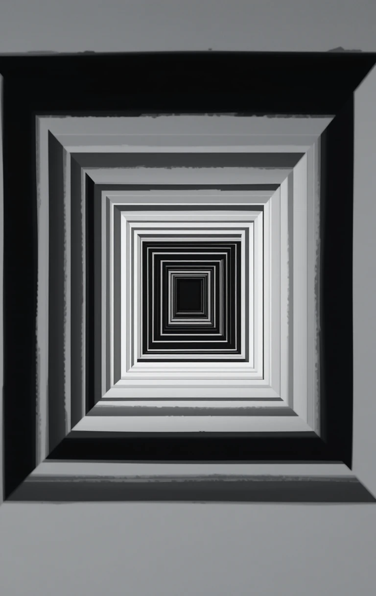 The perspective tunnel with repeating arches