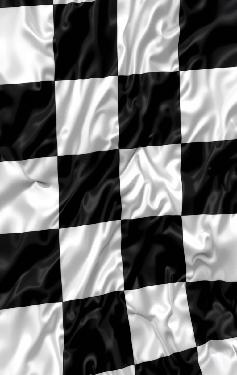 The wavy checkered flag fabric texture