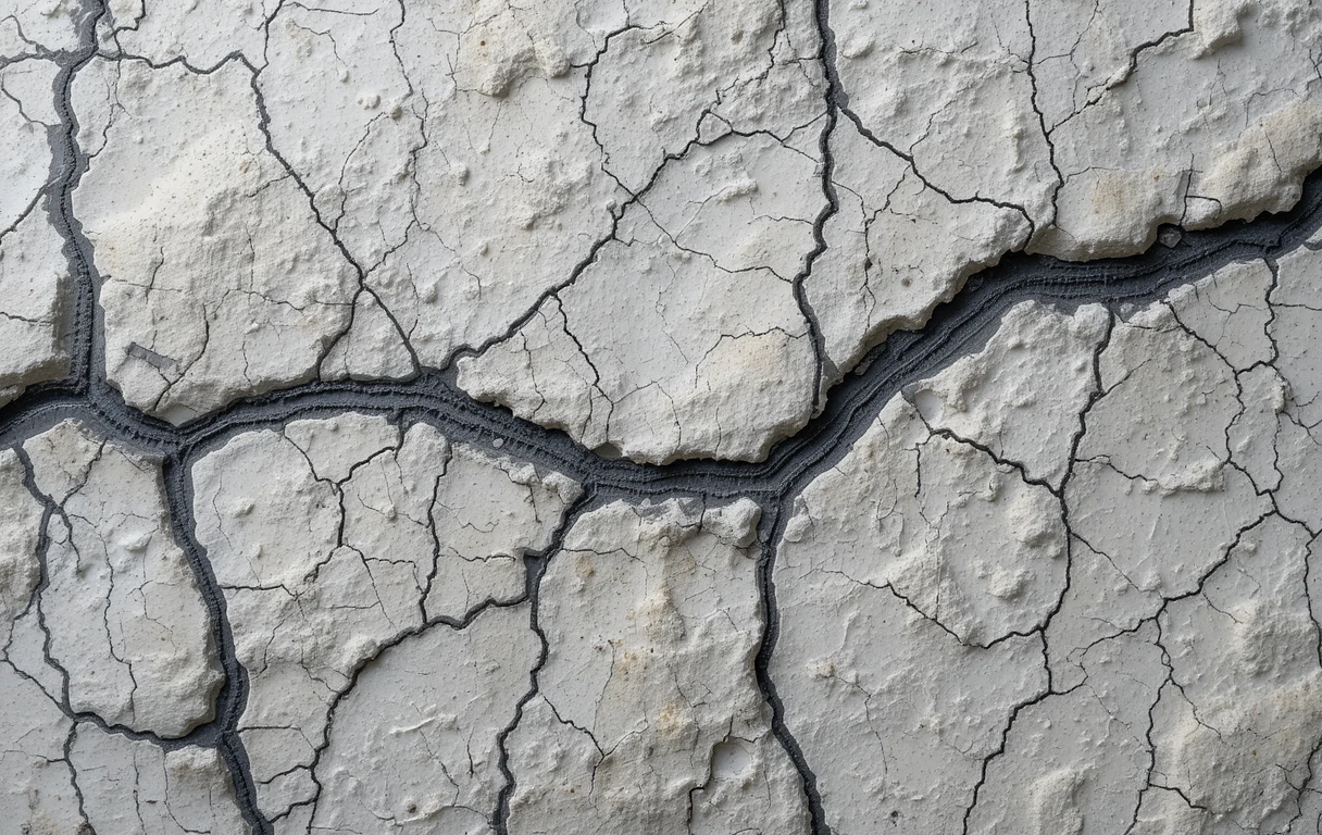 Reflects the deep cracks and raised, dried-mud-like texture.