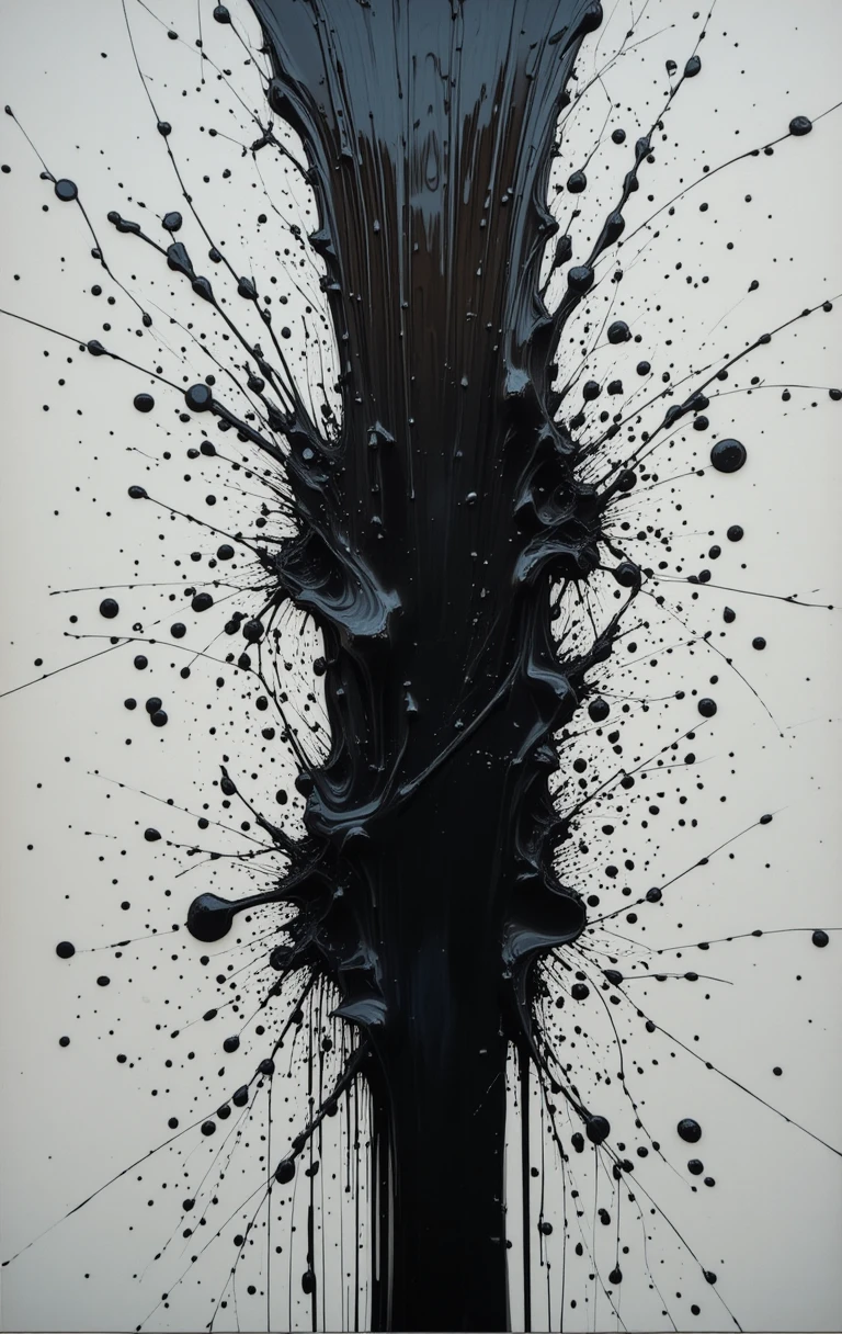 The explosive upward splash with droplets