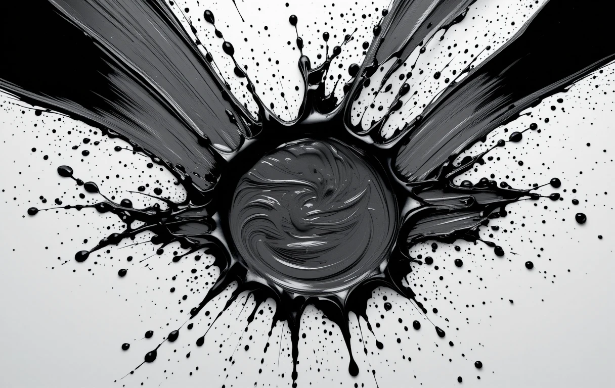 The explosive upward splash with droplets