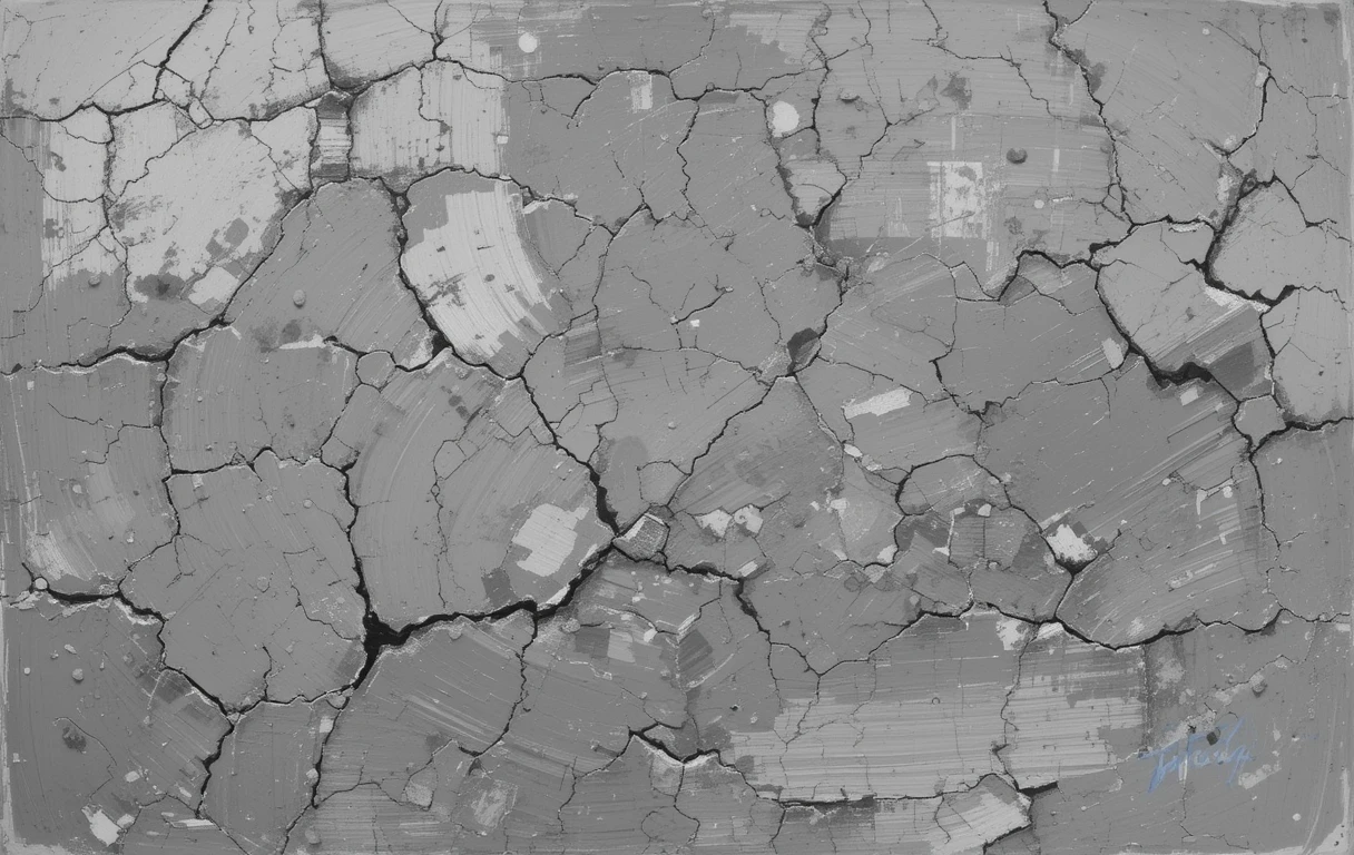 The cracked, textured mud/earth surface