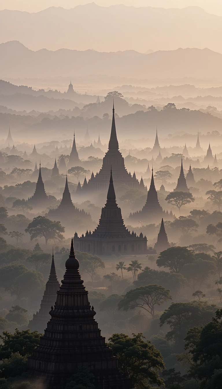 Bagan Temples at Sunrise