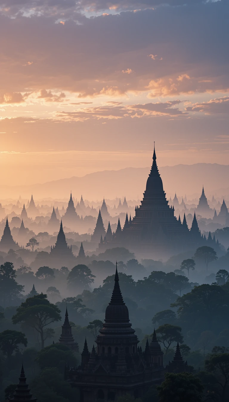 Bagan Temples at Sunrise