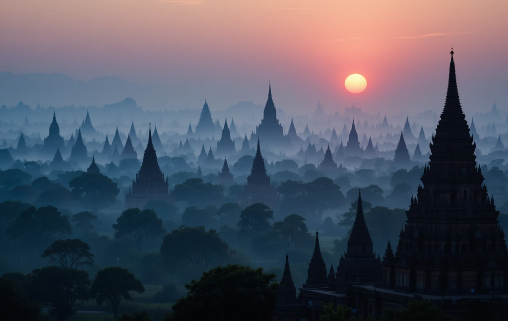 Bagan Temples at Sunrise