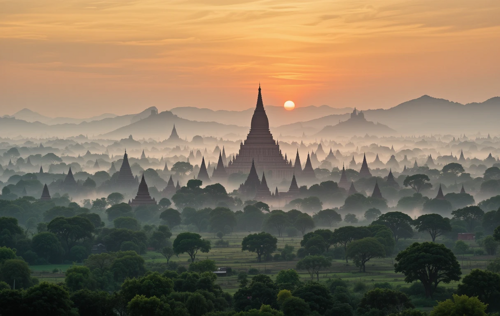 Bagan Temples at Sunrise