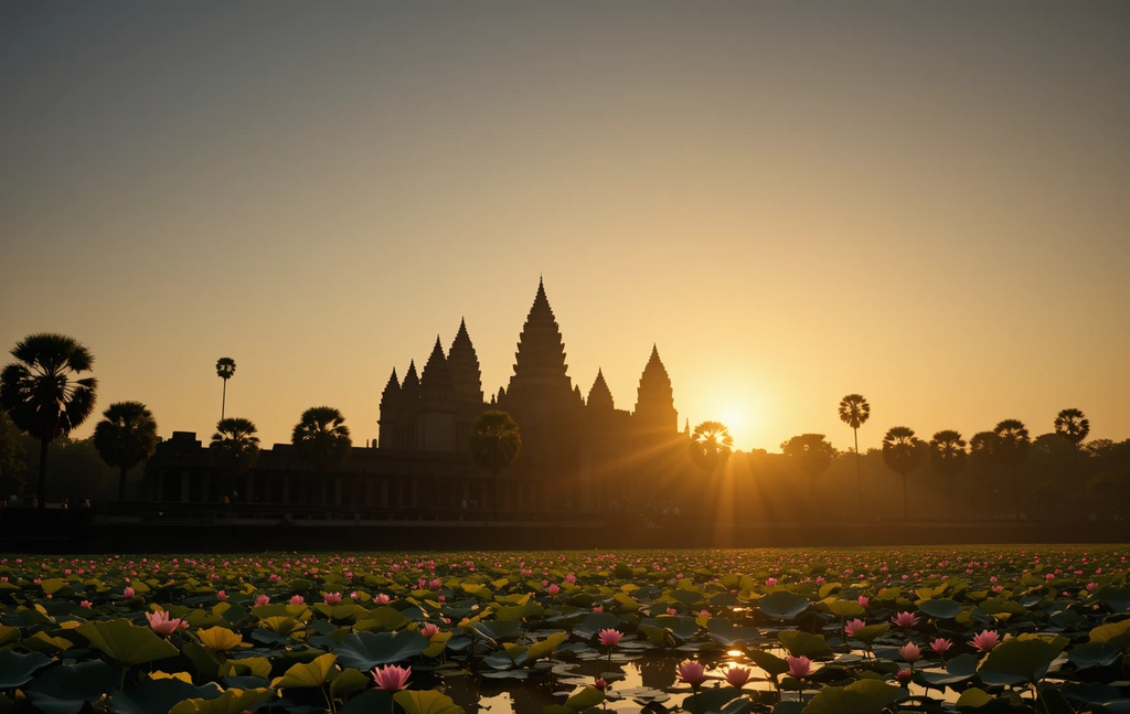 Angkor Wat Sunrise Lotus