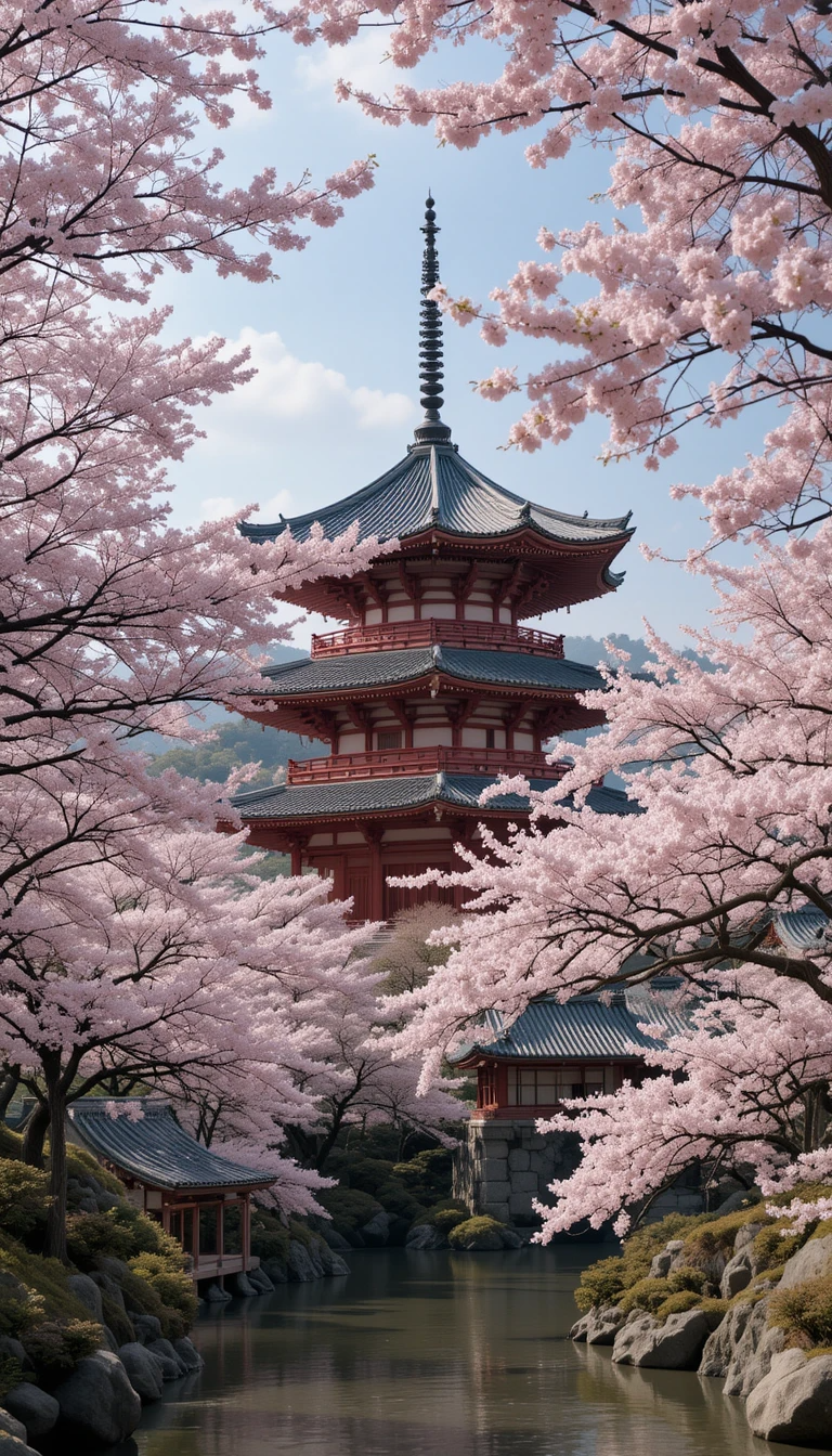 Kyoto Cherry Blossom Pagoda