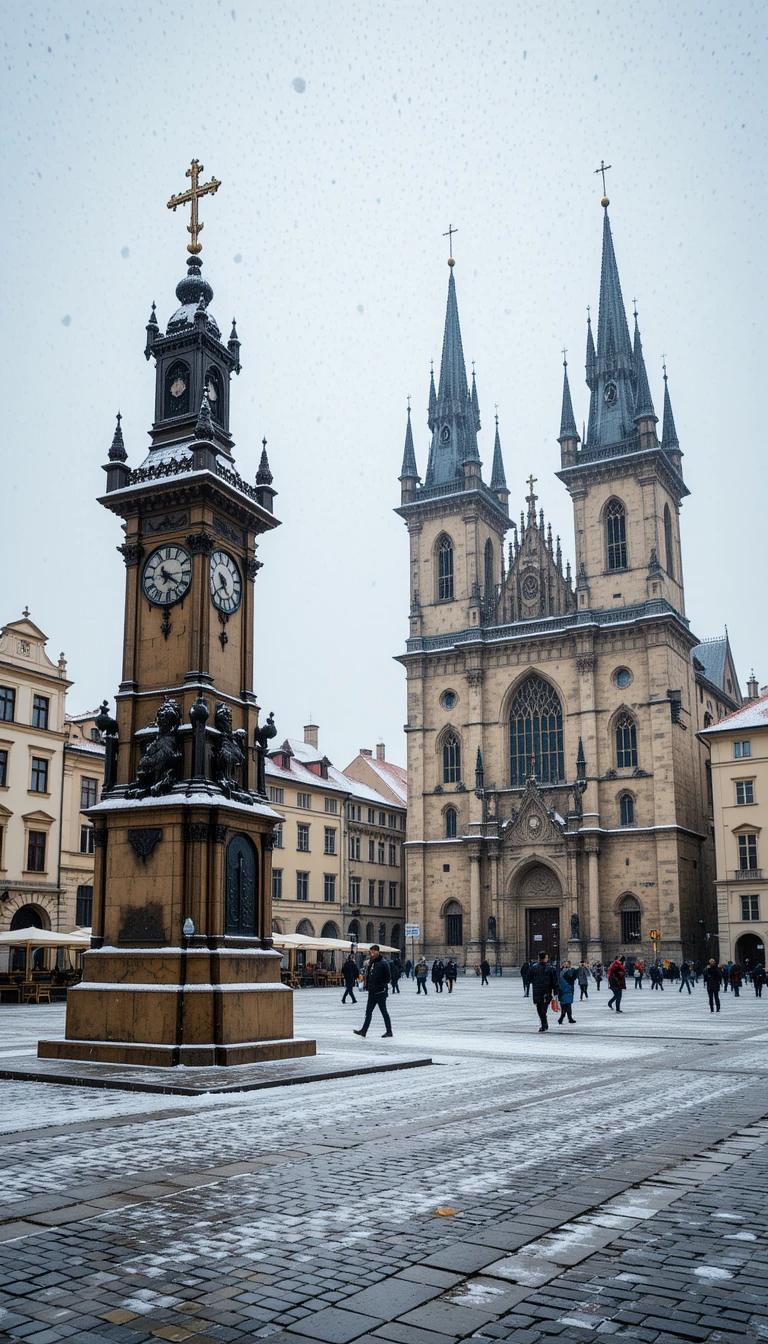Winter Wonderland in Prague's Old Town Square