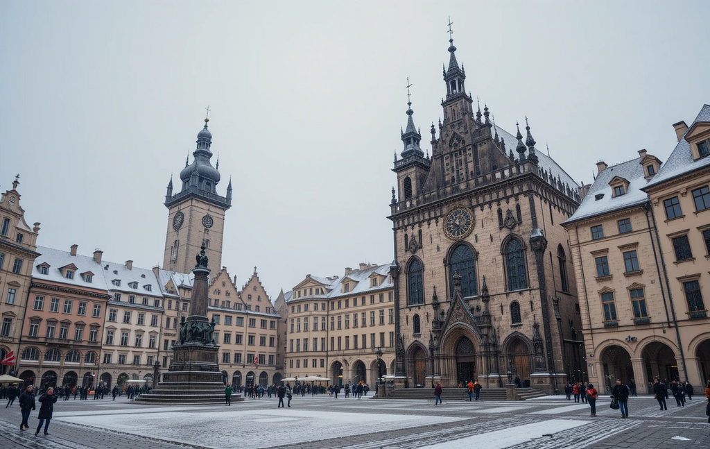 Winter Wonderland in Prague's Old Town Square