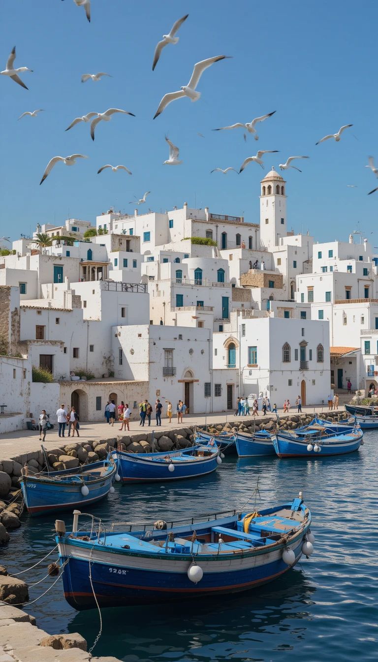Whitewashed Charm of Oia Harbor